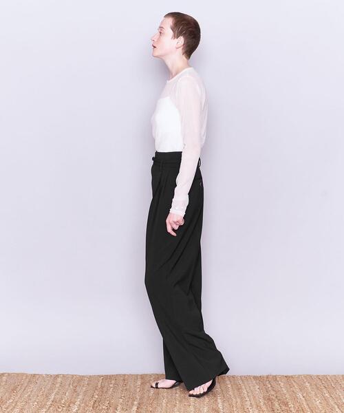 AEWEN MATOPH(イウエン マトフ)の「<AEWEN MATOPH>ベルテッド ハイウエストパンツ(スラックス・レディース・ブラック・38/34/36)」の2枚目の写真