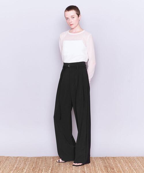 AEWEN MATOPH(イウエン マトフ)の「<AEWEN MATOPH>ベルテッド ハイウエストパンツ(スラックス・レディース・ブラック・38/34/36)」の5枚目の写真