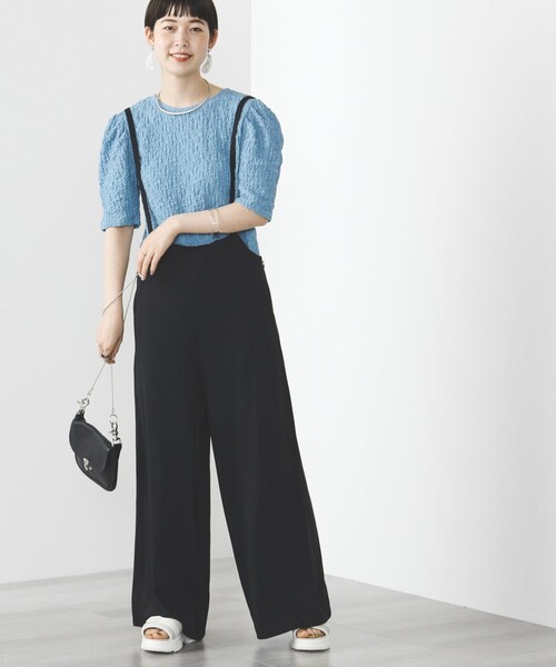 BEAMS HEART(ビームスハート)の「BEAMS HEART / 細サス付き ワイドパンツ(その他パンツ・レディース・ブラック/ピンク系その他/ベージュ・SMALL/MEDIUM)」の11枚目の写真