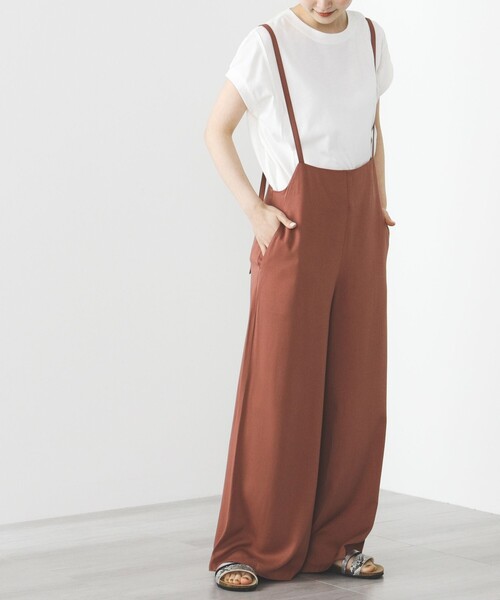 BEAMS HEART(ビームスハート)の「BEAMS HEART / 細サス付き ワイドパンツ(その他パンツ・レディース・ブラック/ピンク系その他/ベージュ・SMALL/MEDIUM)」の15枚目の写真