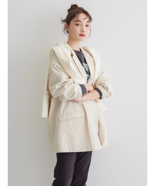 AMERICAN HOLIC（アメリカンホリック）の「Wボタンドロップショルダーテーラードジャケット2（テーラードジャケット・レディース・ライトベージュ・M/L）」の15枚目の写真