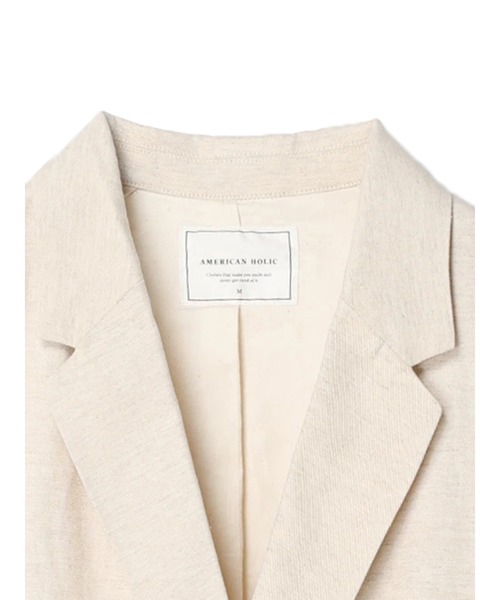 AMERICAN HOLIC（アメリカンホリック）の「Wボタンドロップショルダーテーラードジャケット2（テーラードジャケット・レディース・ライトベージュ・M/L）」の2枚目の写真