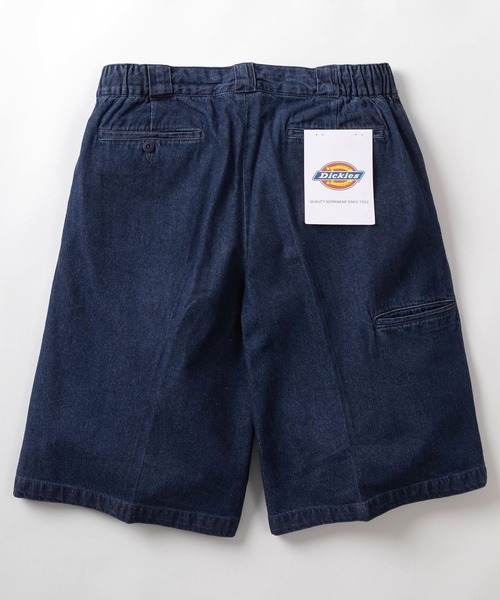 Dickies(ディッキーズ)の「【Dickies/ディッキーズ】 ワイドルーズ ツイルイージーショーツ/ショートパンツ/ヘビーオンス(チノパンツ・メンズ・ベージュ/インディゴブルー/ブラック/ストライプ/アイボリー・M/L/XL)」の4枚目の写真