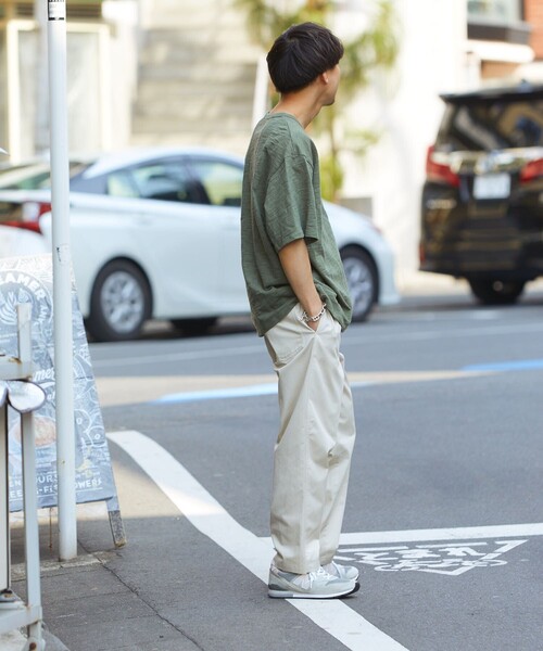 HINSON（ヒンソン）の「HINSON/ヒンソン 別注 ヘンリーネックスラブ半袖 TEE/半袖Tシャツ（Tシャツ/カットソー・メンズ・ホワイト/ブラック/オリーブ/ホワイト×ブラック・MEDIUM/LARGE）」の17枚目の写真