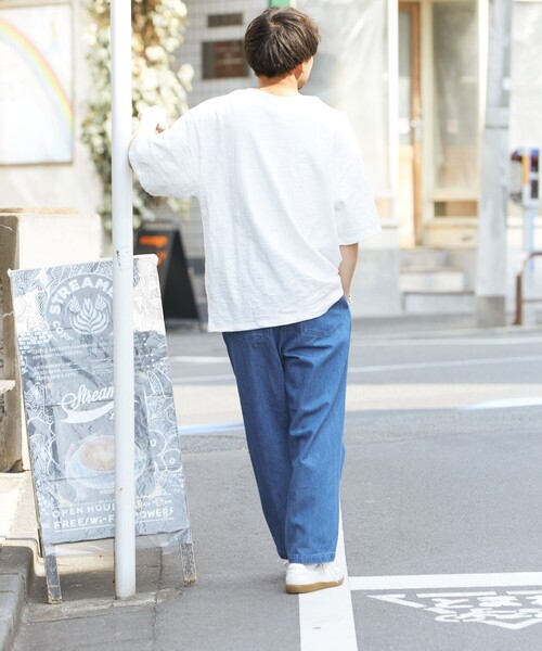 HINSON（ヒンソン）の「HINSON/ヒンソン 別注 ヘンリーネックスラブ半袖 TEE/半袖Tシャツ（Tシャツ/カットソー・メンズ・ホワイト/ブラック/オリーブ/ホワイト×ブラック・MEDIUM/LARGE）」の18枚目の写真