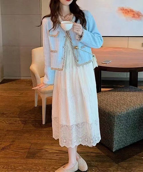 gossip！ロサンゼルス（ゴシップロサンゼルス）の「レーシー/シックワンピース（ワンピース・レディース・オフホワイト・S/M/L）」の9枚目の写真