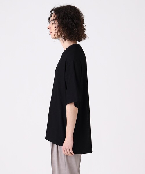 tk.TAKEO KIKUCHI（ティーケータケオキクチ）の「◆エステルヘンケイワッフルカットソー（Tシャツ/カットソー・メンズ・ブラック/ホワイト/ブラウン系・02/03）」の6枚目の写真