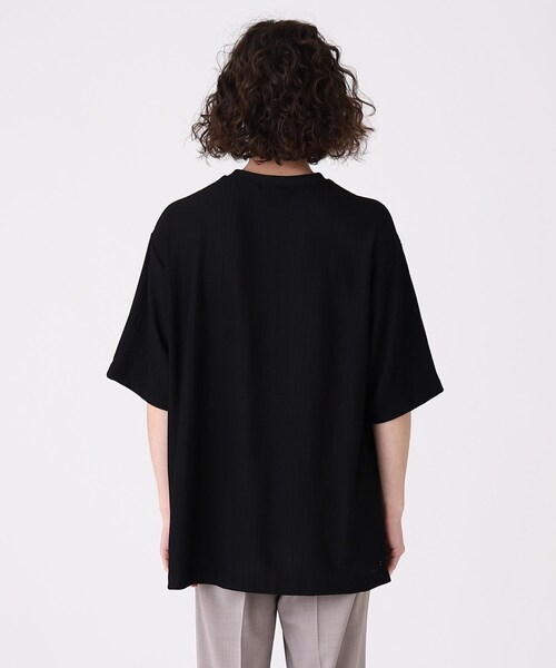 tk.TAKEO KIKUCHI（ティーケータケオキクチ）の「◆エステルヘンケイワッフルカットソー（Tシャツ/カットソー・メンズ・ブラック/ホワイト/ブラウン系・02/03）」の7枚目の写真