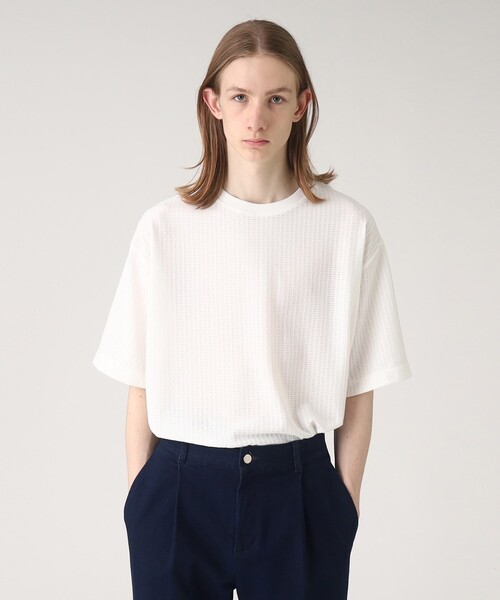 tk.TAKEO KIKUCHI（ティーケータケオキクチ）の「◆エステルヘンケイワッフルカットソー（Tシャツ/カットソー・メンズ・ブラック/ホワイト/ブラウン系・02/03）」の12枚目の写真