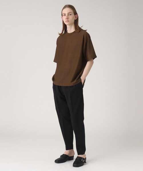 tk.TAKEO KIKUCHI（ティーケータケオキクチ）の「◆エステルヘンケイワッフルカットソー（Tシャツ/カットソー・メンズ・ブラック/ホワイト/ブラウン系・02/03）」の17枚目の写真