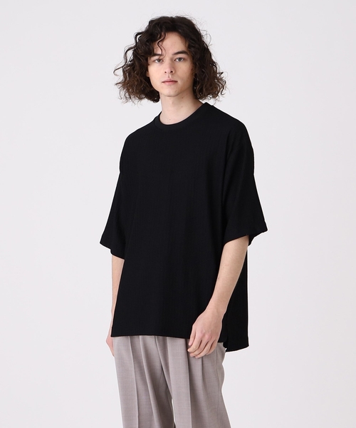 tk.TAKEO KIKUCHI（ティーケータケオキクチ）の「◆エステルヘンケイワッフルカットソー（Tシャツ/カットソー・メンズ・ブラック/ホワイト/ブラウン系・02/03）」の19枚目の写真