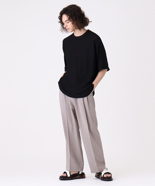 tk.TAKEO KIKUCHI（ティーケータケオキクチ）の「◆エステルヘンケイワッフルカットソー（Tシャツ/カットソー・メンズ・ブラック/ホワイト/ブラウン系・02/03）」の20枚目の写真