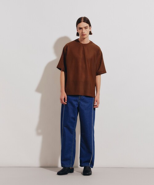 tk.TAKEO KIKUCHI（ティーケータケオキクチ）の「◆エステルヘンケイワッフルカットソー（Tシャツ/カットソー・メンズ・ブラック/ホワイト/ブラウン系・02/03）」の22枚目の写真