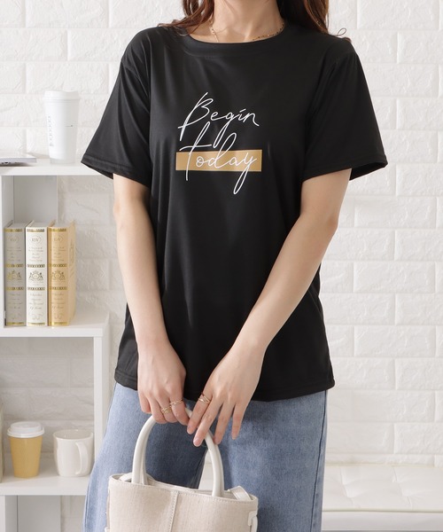 Lace Ladies（レースレディース）の「筆記ロゴ半袖Tシャツ（Tシャツ/カットソー・レディース・グレー/ブラック/ホワイト・FREE）」の10枚目の写真