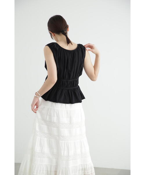 JILL STUART(ジルスチュアート)の「◆ラスティックテンジクギャザートップス(Tシャツ/カットソー・レディース・レッド/ブラック/ホワイト・FREE)」の7枚目の写真