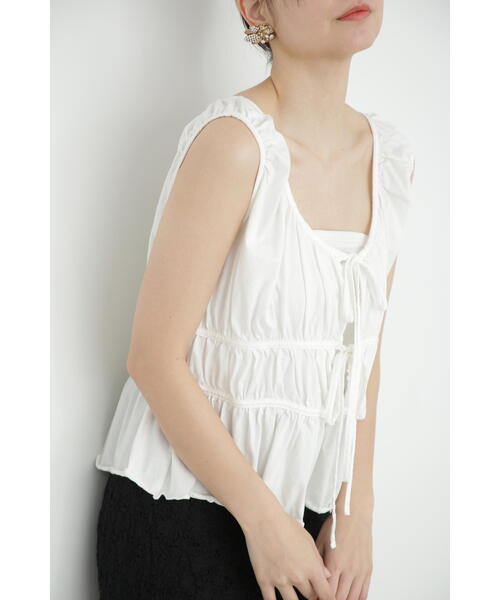 JILL STUART(ジルスチュアート)の「◆ラスティックテンジクギャザートップス(Tシャツ/カットソー・レディース・レッド/ブラック/ホワイト・FREE)」の15枚目の写真