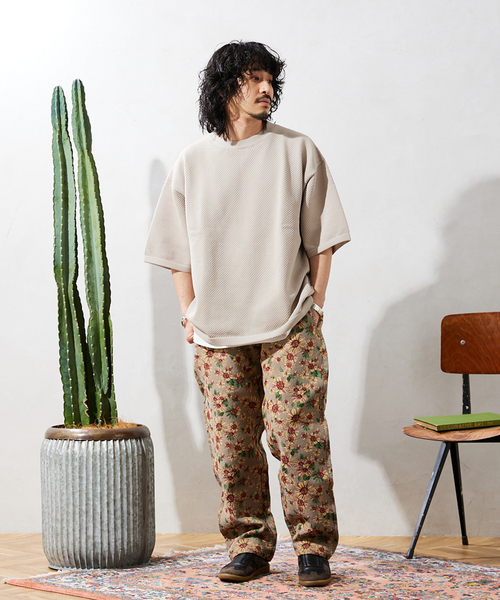 JOURNAL STANDARD relume（ジャーナルスタンダード　レリューム）の「【半袖ニット+カットソーの2点SET】リサイクルポリエステル サマーニット ”BIAS”（Tシャツ/カットソー・メンズ・ブラック/グレー/ストーン/ベージュ系その他/ブルー系その他/イエロー・MEDIUM/LARGE）」の9枚目の写真