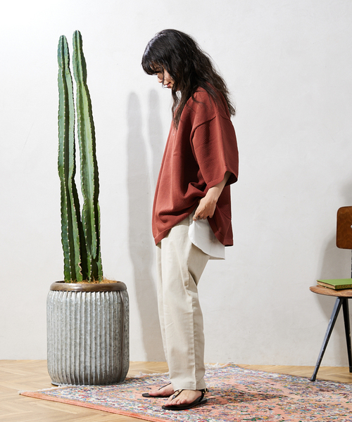 JOURNAL STANDARD relume（ジャーナルスタンダード　レリューム）の「【半袖ニット+カットソーの2点SET】リサイクルポリエステル サマーニット ”BIAS”（Tシャツ/カットソー・メンズ・ブラック/グレー/ストーン/ベージュ系その他/ブルー系その他/イエロー・MEDIUM/LARGE）」の14枚目の写真