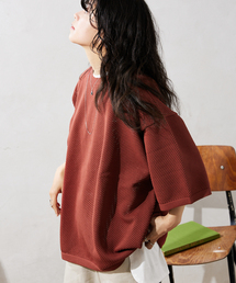 【半袖ニット+カットソーの2点SET】リサイクルポリエステル サマーニット ”BIAS”