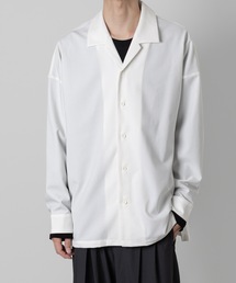 ポリエステル・レーヨン ストレッチ トロピカル オーバーサイズオープンカラー ロングスリーブシャツ / PE/RY STRETCH TROPICAL OVERSIZED OPEN COLLAR L/S SHIRT