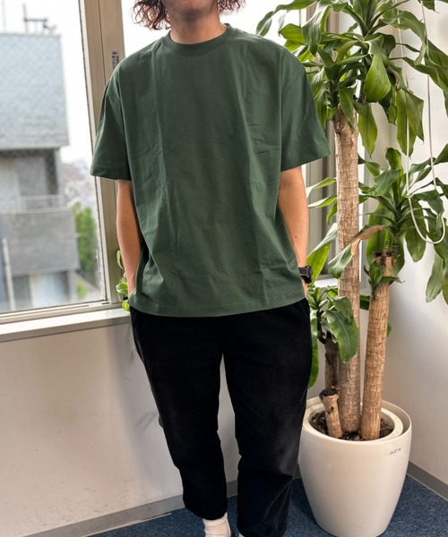 NAVY（ネイビー）の「NAVY U.S.コットン100％ 無地Tシャツ（Tシャツ/カットソー・メンズ・グレイッシュベージュ/チャコール/ミント/グリーン/ホワイト/ネイビー/ブラック/マスタード・M/L/XL/S）」の11枚目の写真