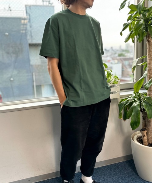 NAVY（ネイビー）の「NAVY U.S.コットン100％ 無地Tシャツ（Tシャツ/カットソー・メンズ・グレイッシュベージュ/チャコール/ミント/グリーン/ホワイト/ネイビー/ブラック/マスタード・M/L/XL/S）」の12枚目の写真