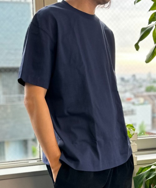 NAVY（ネイビー）の「NAVY U.S.コットン100％ 無地Tシャツ（Tシャツ/カットソー・メンズ・グレイッシュベージュ/チャコール/ミント/グリーン/ホワイト/ネイビー/ブラック/マスタード・M/L/XL/S）」の14枚目の写真