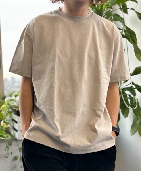 NAVY（ネイビー）の「NAVY U.S.コットン100％ 無地Tシャツ（Tシャツ/カットソー・メンズ・グレイッシュベージュ/チャコール/ミント/グリーン/ホワイト/ネイビー/ブラック/マスタード・M/L/XL/S）」の18枚目の写真