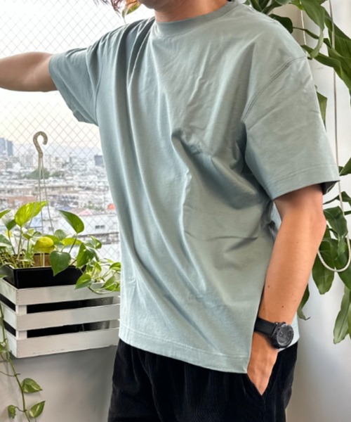 NAVY（ネイビー）の「NAVY U.S.コットン100％ 無地Tシャツ（Tシャツ/カットソー・メンズ・グレイッシュベージュ/チャコール/ミント/グリーン/ホワイト/ネイビー/ブラック/マスタード・M/L/XL/S）」の22枚目の写真