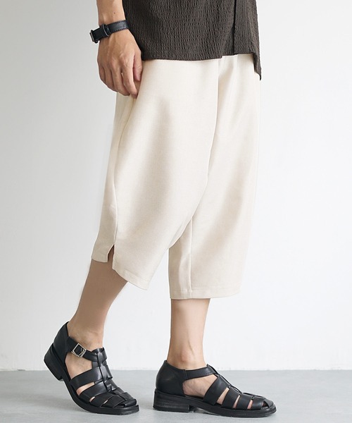 MinoriTY(マイノリティ)の「【MinoriTY】リネンライクバルーンシルエットクロップドパンツ ハーフパンツ ショートパンツ サルエルパンツ メンズ 夏服(その他パンツ・メンズ・カーキ/チャコール/ブラック/ベージュ/ブラック系/グレー系/ベージュ系・M/L/S)」の6枚目の写真