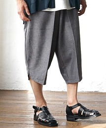 【MinoriTY】リネンライクバルーンシルエットクロップドパンツ ハーフパンツ ショートパンツ サルエルパンツ メンズ 夏服