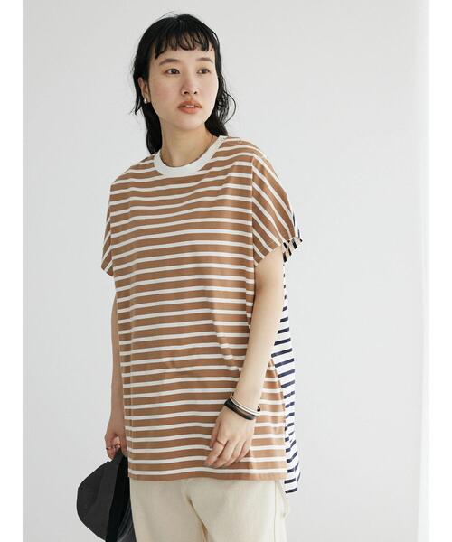 CRAFT STANDARD BOUTIQUE(クラフトスタンダードブティック)の「前後配色ボーダーTee(Tシャツ/カットソー・レディース・グリーン/ブラウン/ネイビー/ブルー・FREE)」の16枚目の写真
