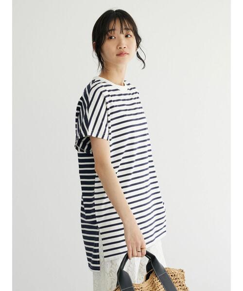 CRAFT STANDARD BOUTIQUE(クラフトスタンダードブティック)の「前後配色ボーダーTee(Tシャツ/カットソー・レディース・グリーン/ブラウン/ネイビー/ブルー・FREE)」の19枚目の写真