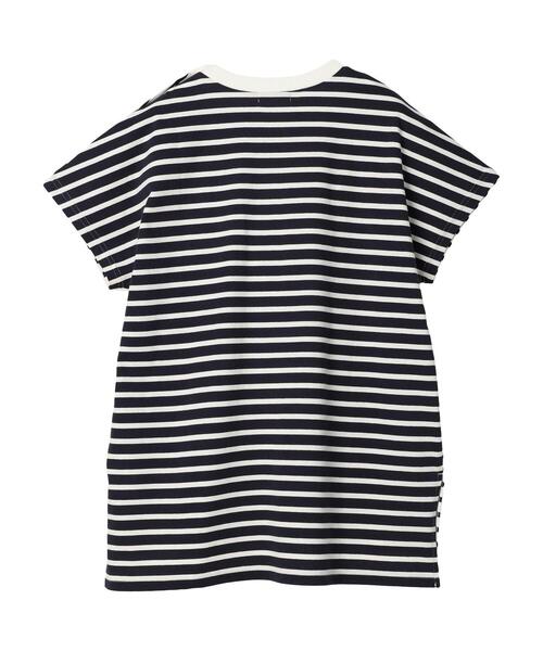 CRAFT STANDARD BOUTIQUE(クラフトスタンダードブティック)の「前後配色ボーダーTee(Tシャツ/カットソー・レディース・グリーン/ブラウン/ネイビー/ブルー・FREE)」の7枚目の写真