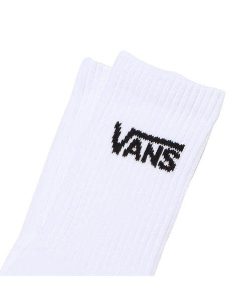 VANS（バンズ）の「VANS ヴァンズ CREW 3PACK SOCKS ソックス 123R1210501 ABC-MART限定 WHITE（ソックス/靴下・メンズ・ホワイト・MEDIUM/SMALL）」の3枚目の写真