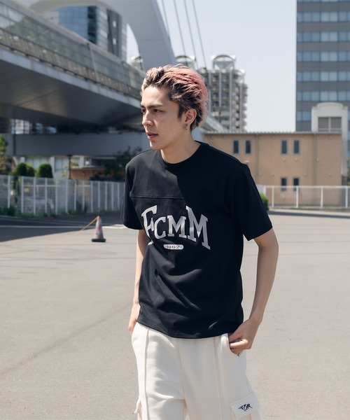 FCMM(エフシーエムエム)の「【日本限定アイテム】FLOCKING LOGO S/S TEE/フロッキングロゴショートスリーブT(Tシャツ/カットソー・メンズ・グレー/ブラック/ホワイト・LARGE/MEDIUM)」の9枚目の写真