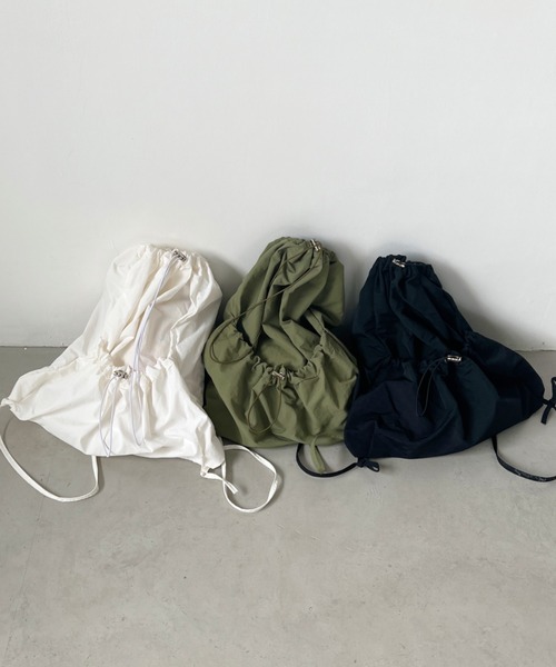 CLEA（クレア）の「ドローコードナップサック/リュック（バックパック/リュック・レディース・ホワイト/カーキ/ブラック・FREE）」の10枚目の写真