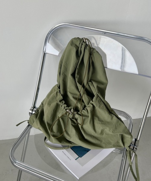 CLEA（クレア）の「ドローコードナップサック/リュック（バックパック/リュック・レディース・ホワイト/カーキ/ブラック・FREE）」の9枚目の写真