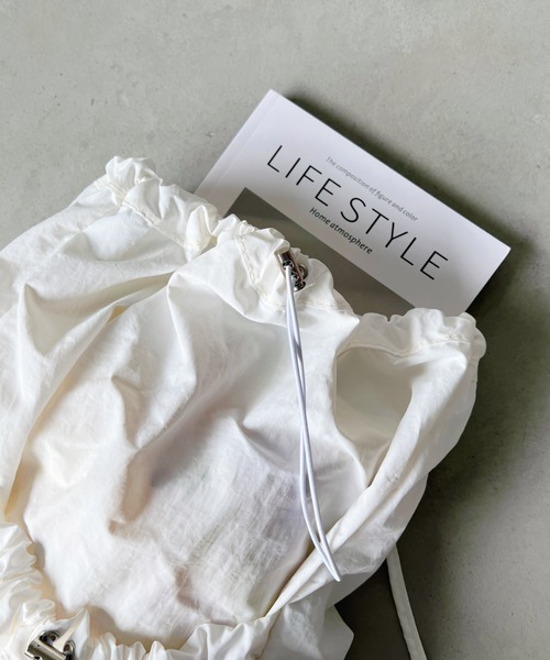 CLEA（クレア）の「ドローコードナップサック/リュック（バックパック/リュック・レディース・ホワイト/カーキ/ブラック・FREE）」の12枚目の写真