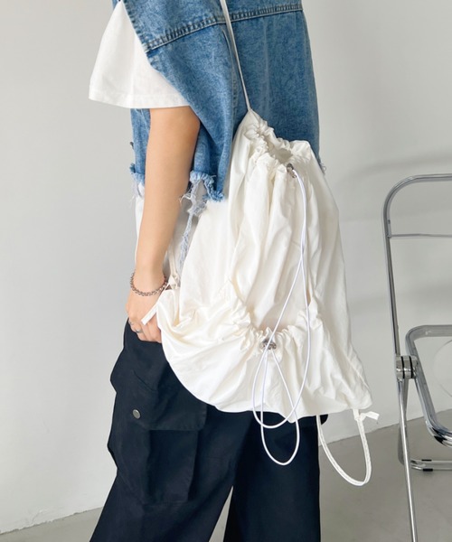 CLEA（クレア）の「ドローコードナップサック/リュック（バックパック/リュック・レディース・ホワイト/カーキ/ブラック・FREE）」の17枚目の写真