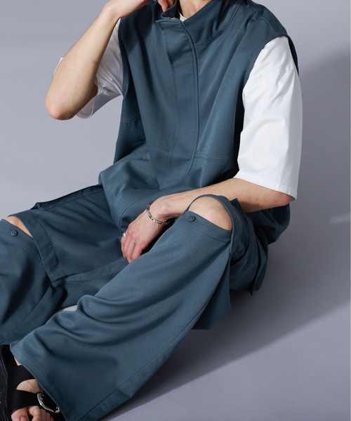 Ellno Loset(エルノロゼット)の「スタンドネックドロストベスト/セットアップ対応(ベスト・メンズ・ブラック/ブルー系その他・LARGE/MEDIUM)」の8枚目の写真