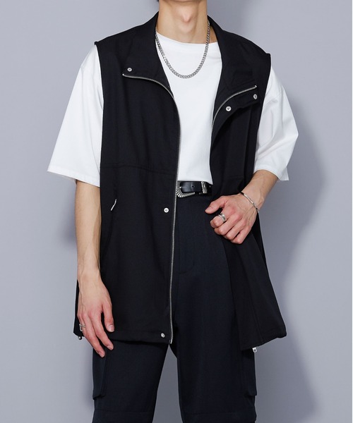 Ellno Loset(エルノロゼット)の「スタンドネックドロストベスト/セットアップ対応(ベスト・メンズ・ブラック/ブルー系その他・LARGE/MEDIUM)」の11枚目の写真