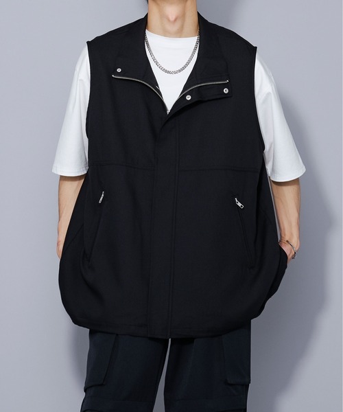 Ellno Loset(エルノロゼット)の「スタンドネックドロストベスト/セットアップ対応(ベスト・メンズ・ブラック/ブルー系その他・LARGE/MEDIUM)」の16枚目の写真