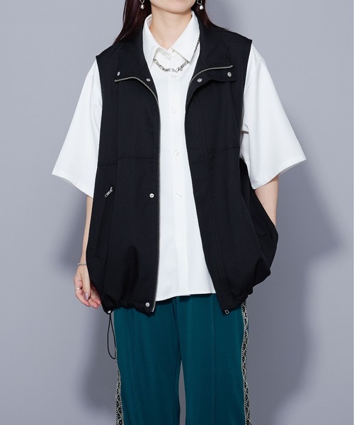 Ellno Loset(エルノロゼット)の「スタンドネックドロストベスト/セットアップ対応(ベスト・メンズ・ブラック/ブルー系その他・LARGE/MEDIUM)」の5枚目の写真