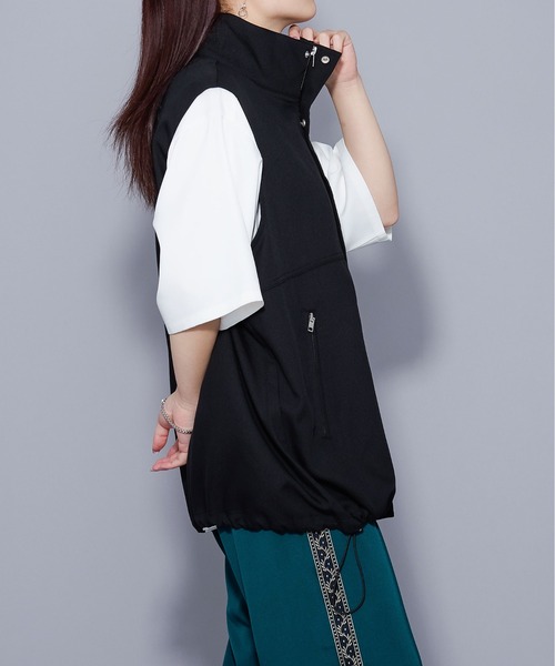 Ellno Loset(エルノロゼット)の「スタンドネックドロストベスト/セットアップ対応(ベスト・メンズ・ブラック/ブルー系その他・LARGE/MEDIUM)」の9枚目の写真