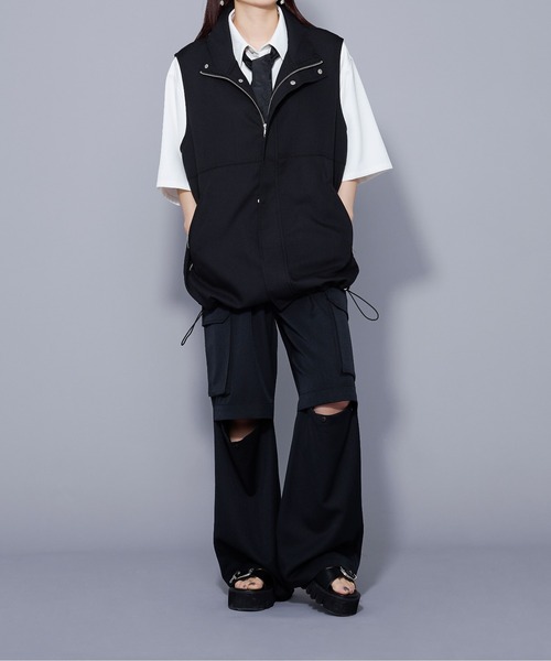 Ellno Loset(エルノロゼット)の「スタンドネックドロストベスト/セットアップ対応(ベスト・メンズ・ブラック/ブルー系その他・LARGE/MEDIUM)」の18枚目の写真