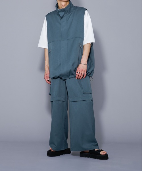 Ellno Loset(エルノロゼット)の「スタンドネックドロストベスト/セットアップ対応(ベスト・メンズ・ブラック/ブルー系その他・LARGE/MEDIUM)」の17枚目の写真