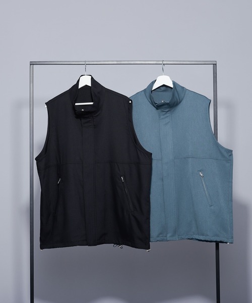 Ellno Loset(エルノロゼット)の「スタンドネックドロストベスト/セットアップ対応(ベスト・メンズ・ブラック/ブルー系その他・LARGE/MEDIUM)」の4枚目の写真