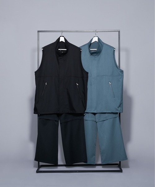 Ellno Loset(エルノロゼット)の「スタンドネックドロストベスト/セットアップ対応(ベスト・メンズ・ブラック/ブルー系その他・LARGE/MEDIUM)」の20枚目の写真