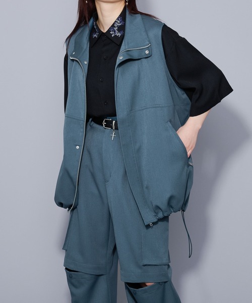 Ellno Loset(エルノロゼット)の「スタンドネックドロストベスト/セットアップ対応(ベスト・メンズ・ブラック/ブルー系その他・LARGE/MEDIUM)」の21枚目の写真